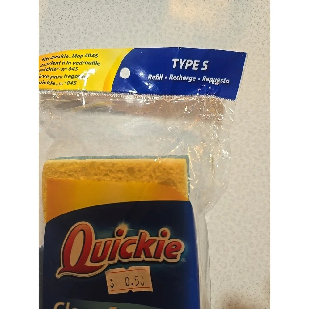 Quickie Clean Squeeze Sponge Mop Refill Type S‎ Sealed